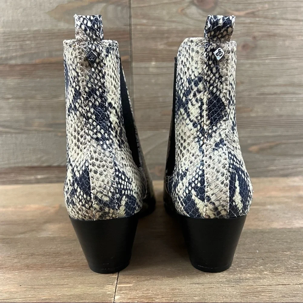 NEW Sam Edelman Snakeskin Reesa Chelsea Ankle Boots